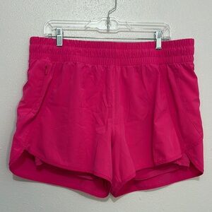 Avia Women's Pink Athletic Shorts with biker shorts underneath. Bright pink!